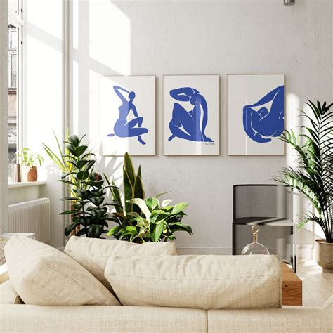 Blue Nude Henri Matisse Art Print Nue Blu Abstract Woman Minimalist Print Instant Digital