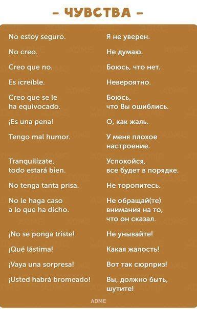 🇪🇸 Фразы на испанском для начинающ их.