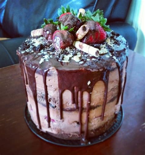 Chocolate Semi Naked Cake CakeCentral