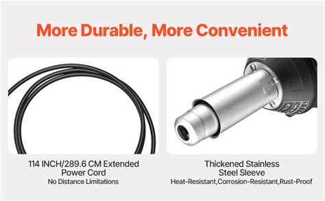 Hot Air Plastic Welder W Pvc Tpo Vinyl Heat Gun Torch Accessories Vevor Us