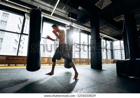Guy Red Boxing Gloves Naked Torso Stock Photo Shutterstock