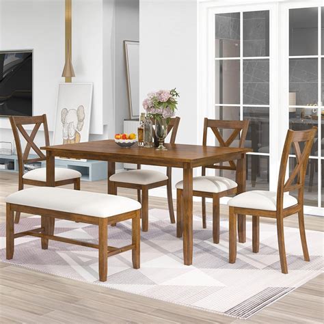 Amazon Lumisol Wood Kitchen Dining Room Table Set For Persons