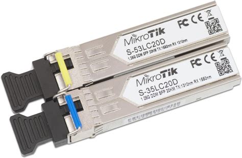 Pair of SFP modules, S-35LC20D (1.25G SM 20km T1310nm/R1550n - SFPs ...