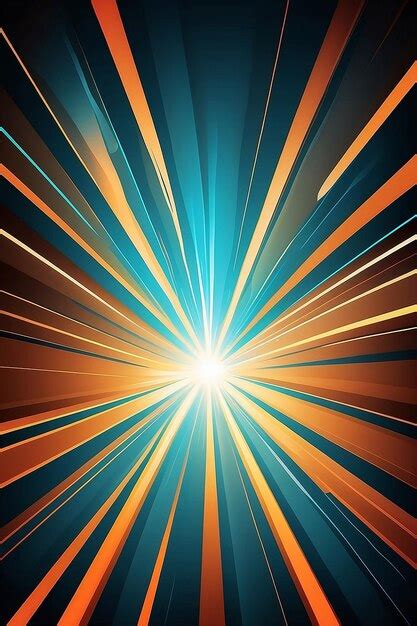 Premium Photo Orange Bright Glow Background With Light Rays Stock