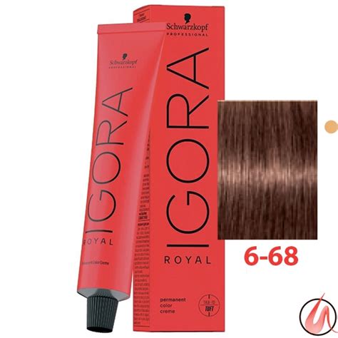 Краска Igora Royal 6 68 тёмный русый шоколадный красный