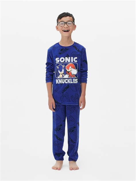 Pyjama T Shirt Et Bas Sonic Le Hérisson Bleu Garçons Primark