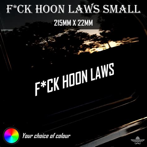 Mexican Hoon Cartel F*CK Hoon Laws - Small (215mm x 22mm) | eBay