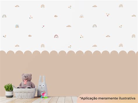 Adesivo Arco Íris e Nuvem Nude ARC03REC