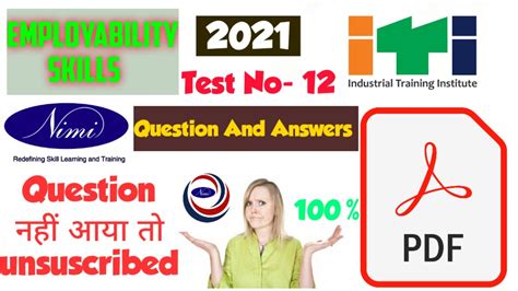 Iti Employability Skills Copa Nimi App Question Answer Nimi