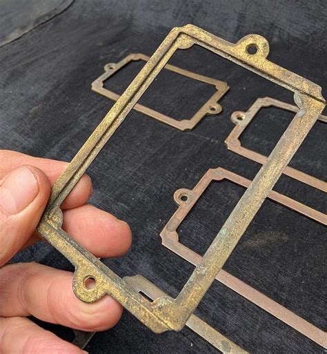 larger antique brass church  plates