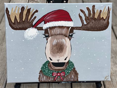 Merry Chris Moose Etsy