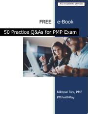 50 PMP Exam Practice Questions And Answers Pdf 2023 Updated Version