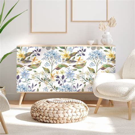 Blue Hydrangea Floral Peel and Stick Wallpaper – Veelike