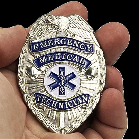 Emergency Medical Technician Badge Full Size Emt Paramedic Etsy