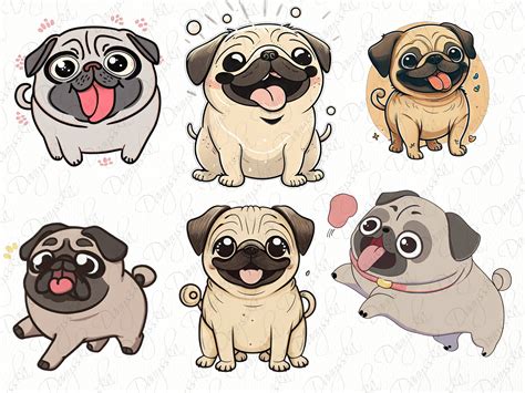 pug clip art 5