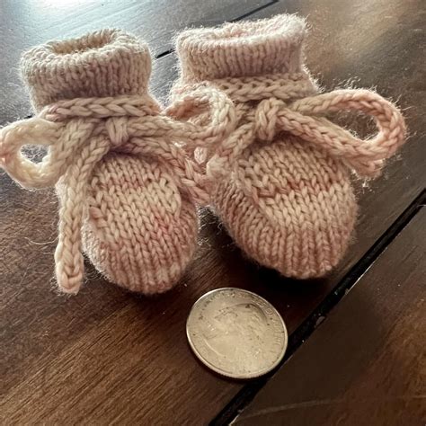 knitted boot pattern quick knitted newborn booties  knitting