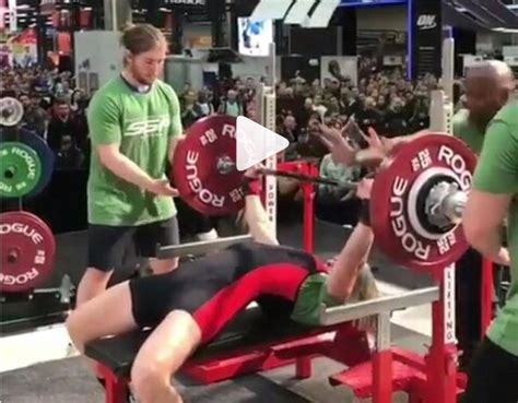 Jen Thompson 315 Pound Bench Press New World Record Video