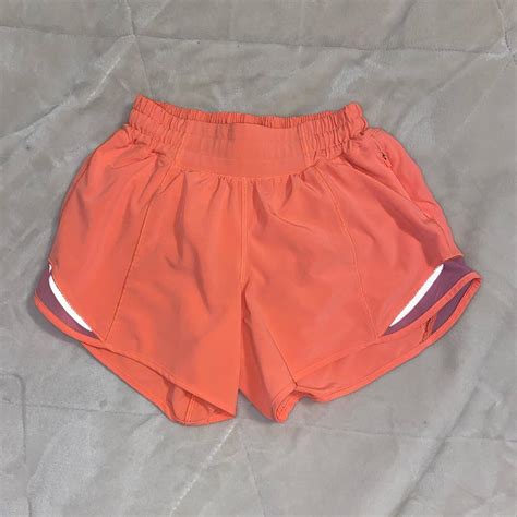 Lulu Neon Pink Hotty Hot Shorts Looks Orange But Depop