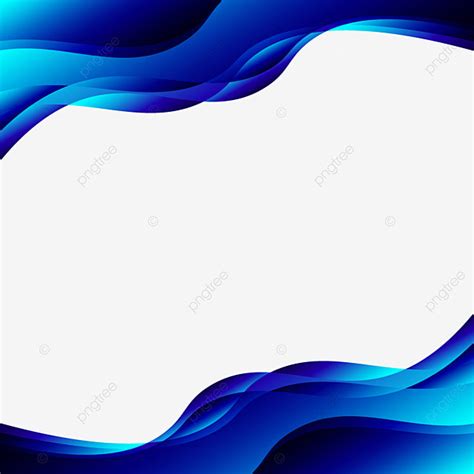 Blue Wave Design Vector Hd Images, Creative Wave Border Design With ...