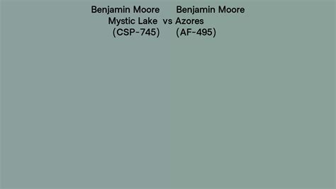 Benjamin Moore Mystic Lake Vs Azores Side By Side Comparison