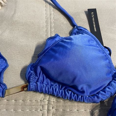 Vix Swim Vix Blue Side Tie And Triangle Top Bikini New 4th Of July Bikini Poshmark