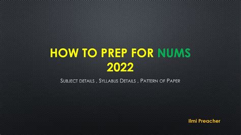 How To Prep For Nums Exam Entry Test Preparation Online