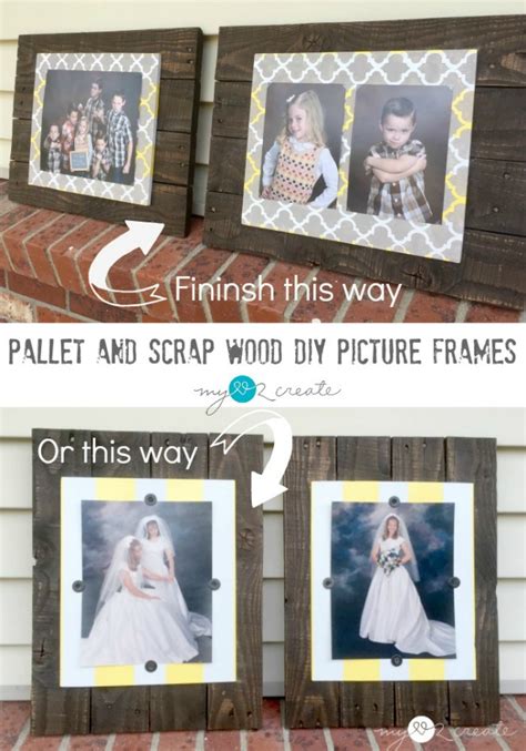 Pallet And Scrap Wood Diy Picture Frames My Love 2 Create