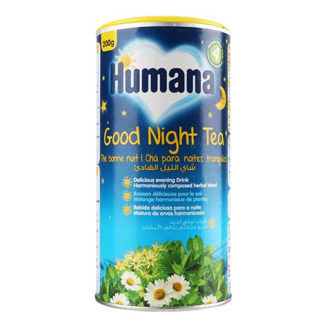 Чай для детей от 4мес растворимый Good Night Humana тубус 200г Humana ...
