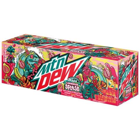 Mountain Dew Caribbean Splash Guava Baja Blast 12 Fl Oz Metro Market