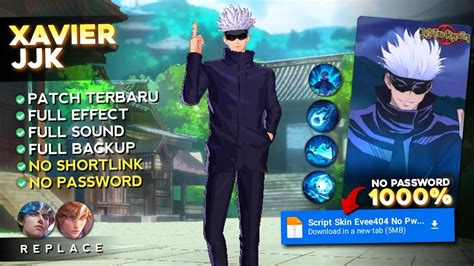 Update Script Skin Xavier Jujutsu Kaisen No Password Full Effect