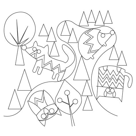 zig zag animal pano  digital pattern sweet dreams quilt studio