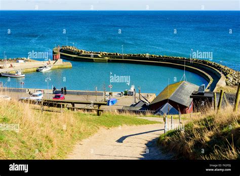 Kaseberga, Sweden - April 1, 2016: The marina seen from the surrounding ...
