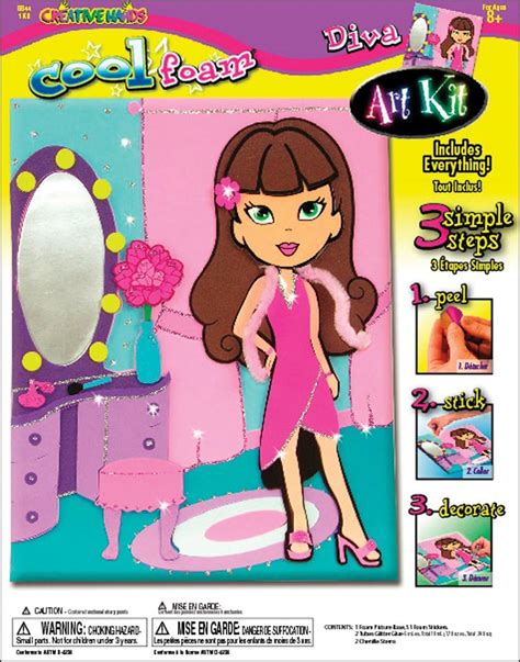 Amazon.com: Fibre-Craft Creative Hands smART Foam 3-D Art Kit: Diva : Toys & Games