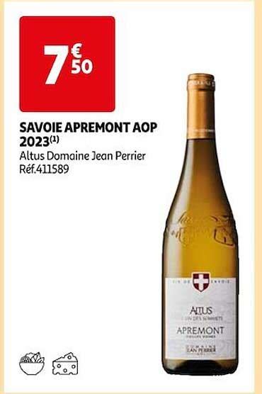 Promo Savoie Apremont Aop 2023 Altus Domaine Jean Perrier Chez Auchan