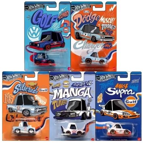 Hot Wheels Gulf Tooned Protector Toyota Supra Manga Tuner Volkswagen Golf Mk Dodge