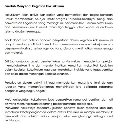 Contoh Artikel Pendek Bahasa Melayu