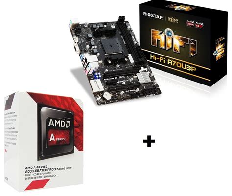 KIT - PROCESSADOR AMD DUAL CORE 3.5GHZ BOX + PLACA MÃE FM2 A68M BIOSTAR ...
