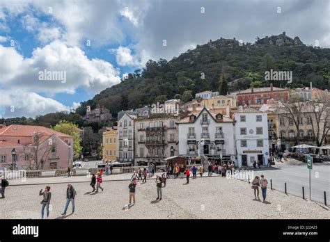 Sintra Portugal The Centre Of The City Known As Sao Martinho Stock