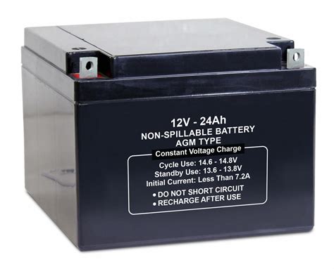 12v Dc 24 Ah Capacity Sealed Lead Acid Battery 61kw67 47023 Grainger