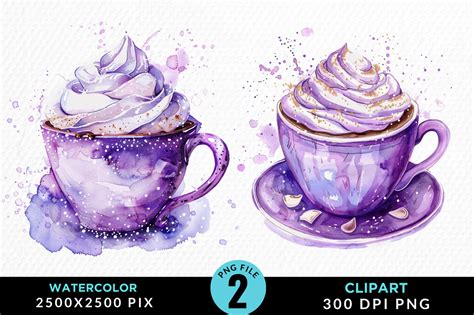 Festive Purple Hot Cocoa Cup Clipart Png Graphic By Regulrcrative Creative Fabrica