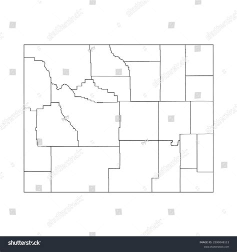 Wyoming Wy Detailed Political Map Us Stock Vector (Royalty Free