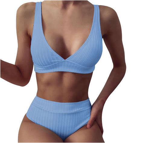 Ichuanyi Swimsuits For Women Clearance Women S Fashion Bikini Set Swimsuit Two Piece Filled