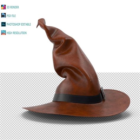 Premium Psd Witch Hat 3d Modeling Psd