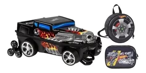 Kit Mochila Infantil Malinha Imperme Vel Hot Wheels Rodinhas Parcelamento Sem Juros