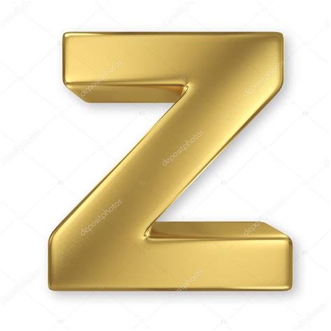 Letter Z from gold solid alphabet — Stock Photo © smaglov #34119629