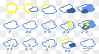 Simple Weather Map Symbols Clipart (#5747959) - PinClipart