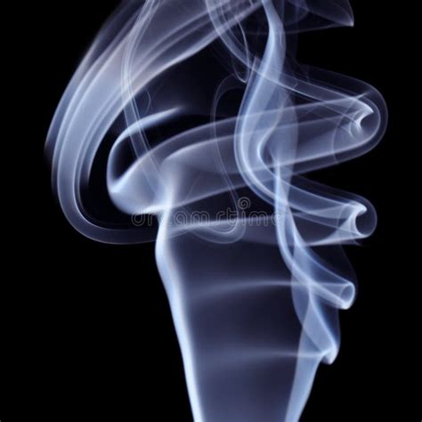 Blue Smoke on Black Background Stock Image - Image of concept, texture ...