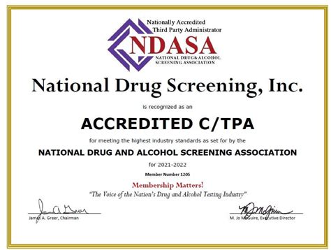 National Drug Screening Inc Receives National Accreditation