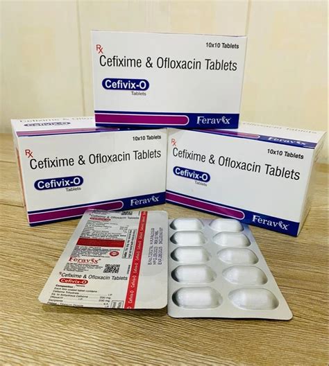 CEFIVIXIME 200MG OFLOXACIN 200MG TAB At Rs 2150 Box Cefixime