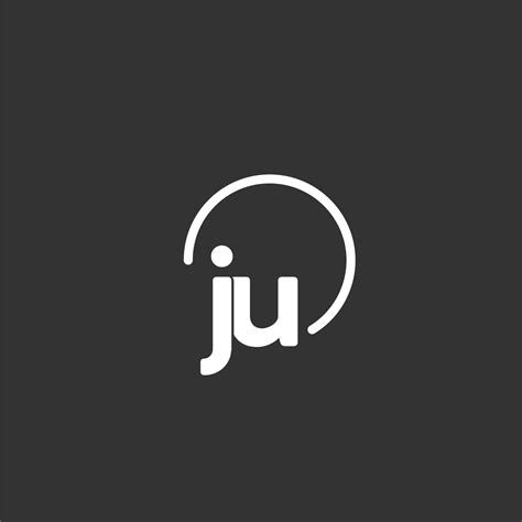 ju initial logo  rounded circle  vector art  vecteezy